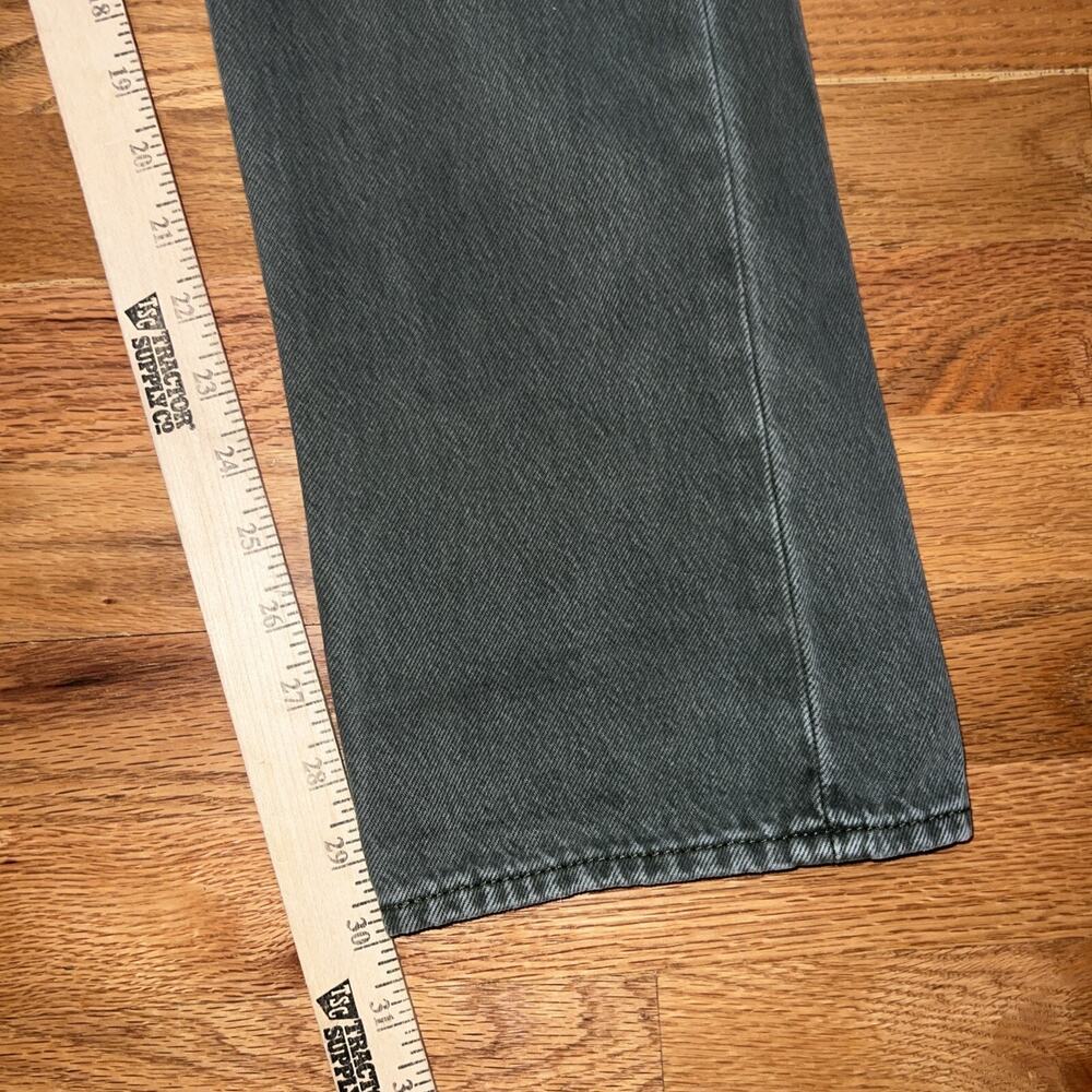 Vintage Levi’s Jeans 30x30 Green 501 Button Fly Straight Denim Pants USA 90s - Picture 10 of 14